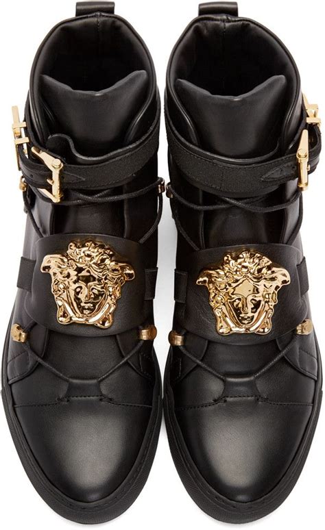 versace collection men high top boot